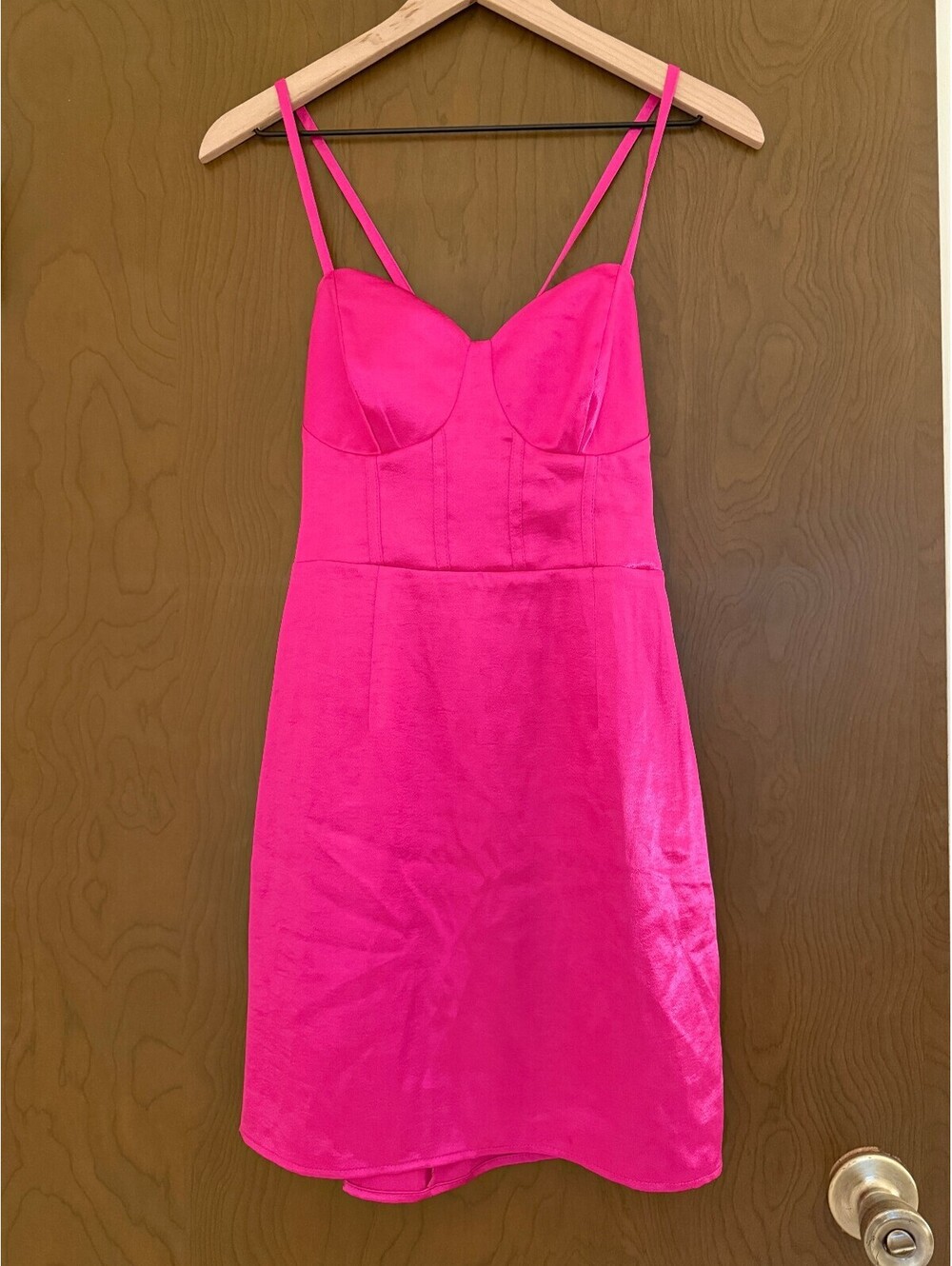 NWT Corset HoCo Dress Mini Hot Pink Lace Up Back Y2K Baddie Coquette Barbiecore
